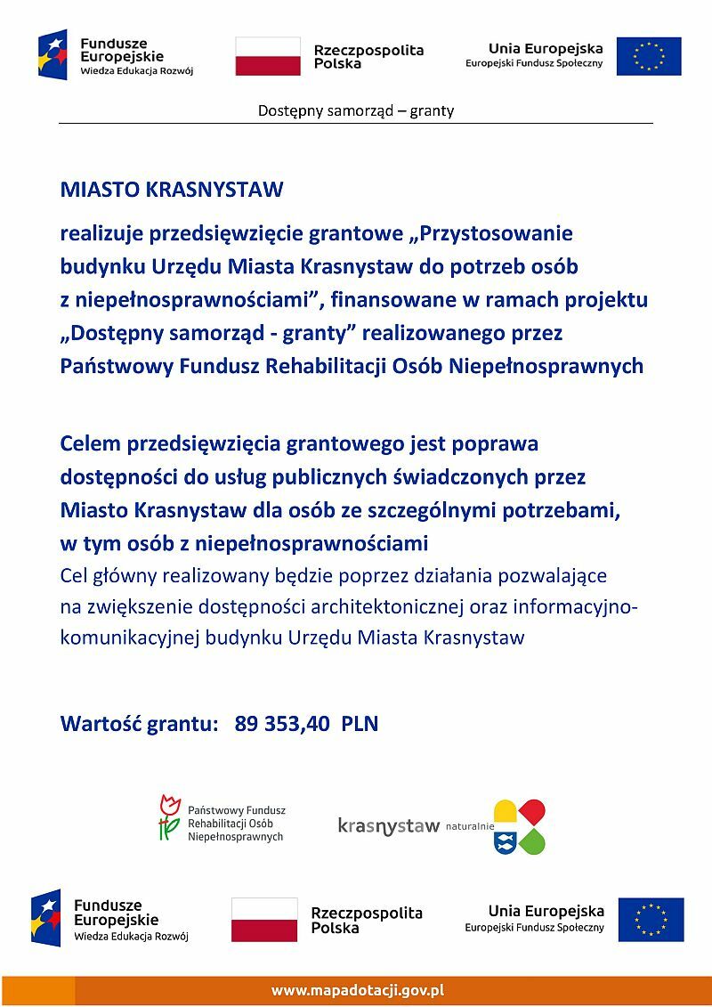 plakat pfron dostępny samorząd