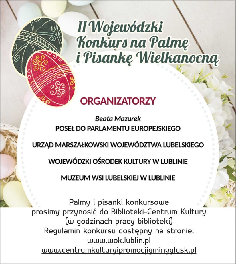 Plakat II Wojewódzki Konkurs na Palmę i Pisankę Wielkanocną