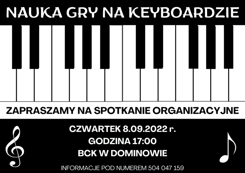 Grafika z informacją o spotkaniu organizacyjnym.