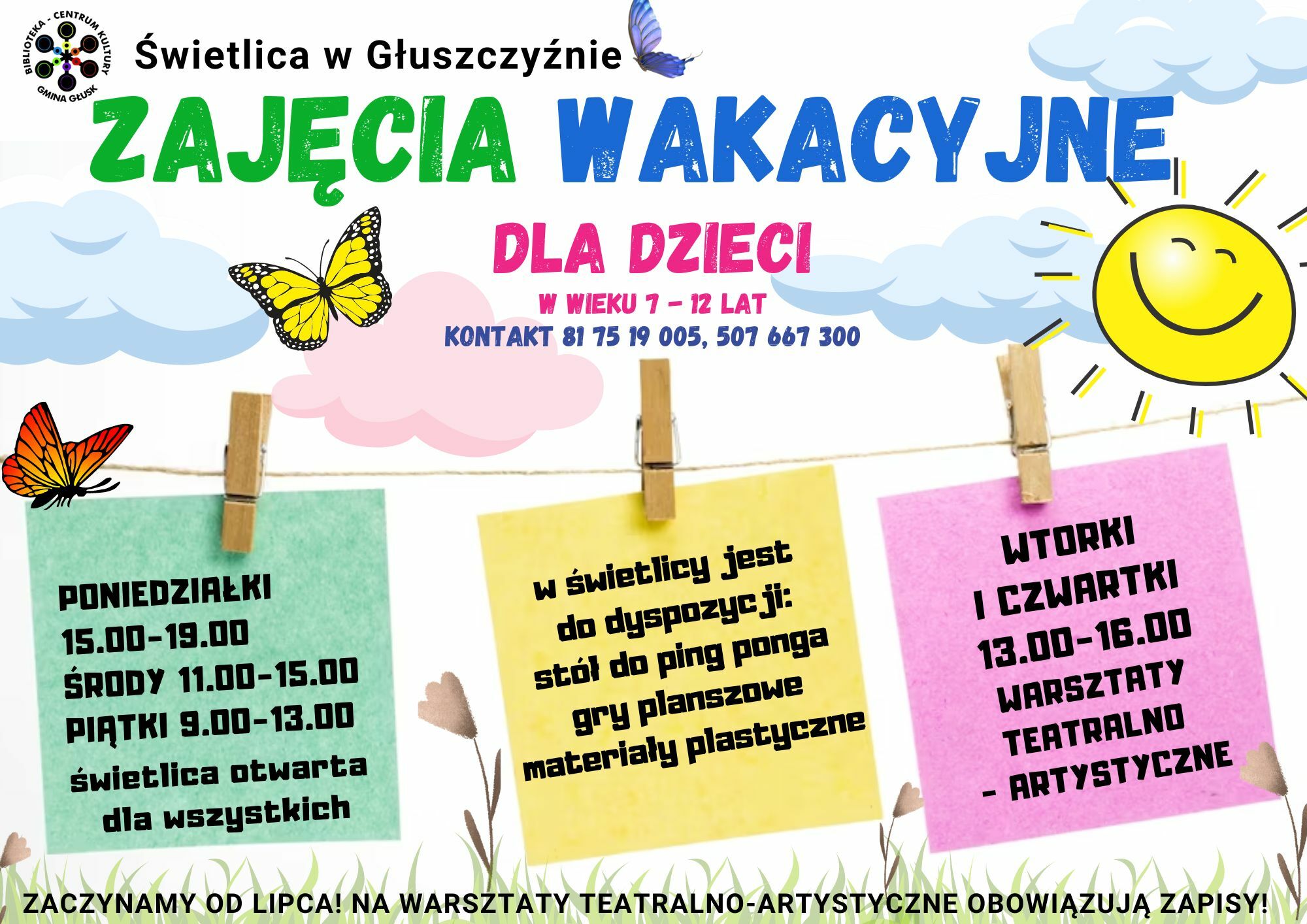 Plakat z Informacjami