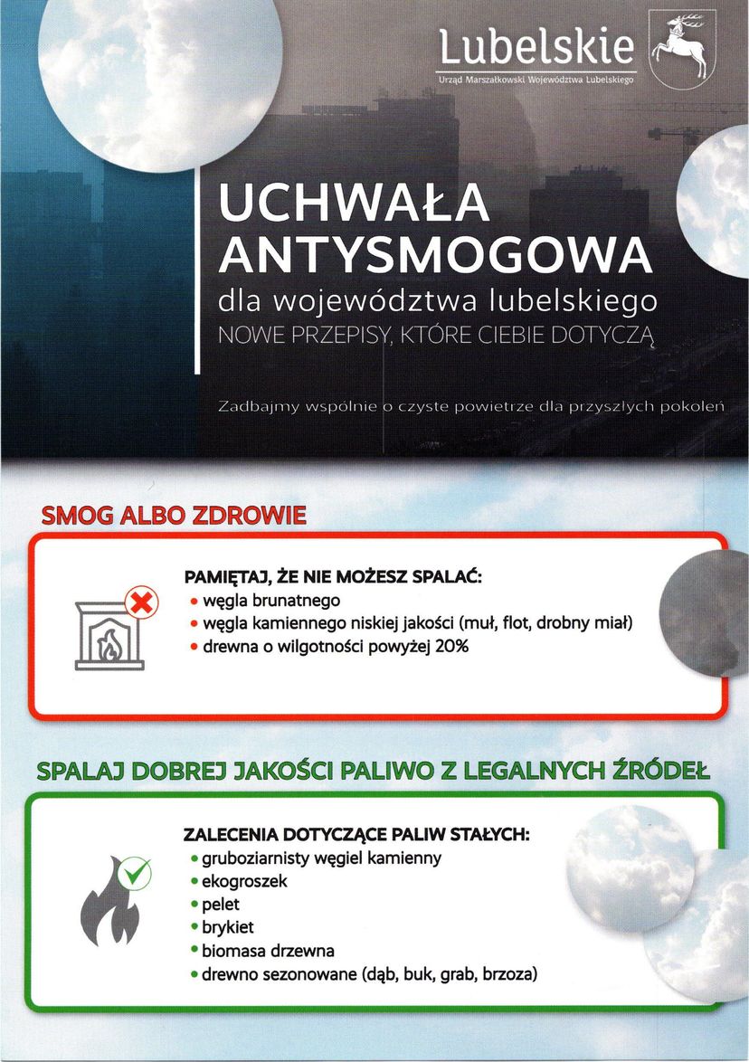 Plakat z informacjami