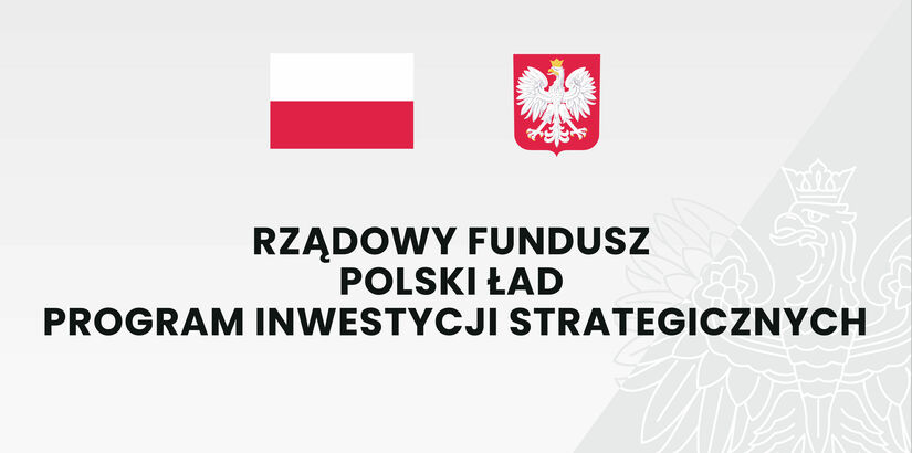 Flaga i godło Polski z napisami