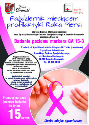 Październik miesiącem profilaktyki raka piersi - zapraszamy na badanie