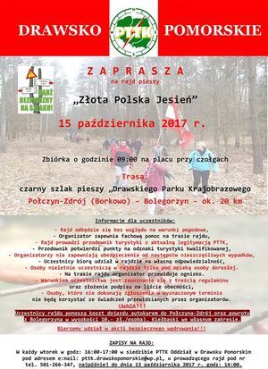 Rajd pieszy "Złota polska jesień" - 15.10
