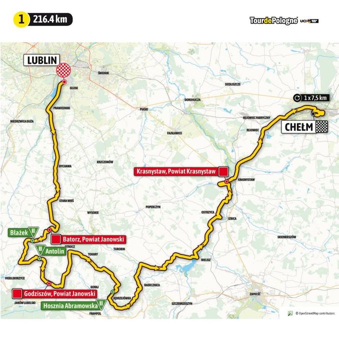 78. Tour de Pologne UCI World Tour Z Lublina do Krakowa Starostwo