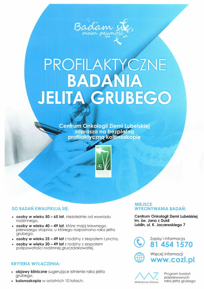 plakat badania profilaktycznego jelita grubego