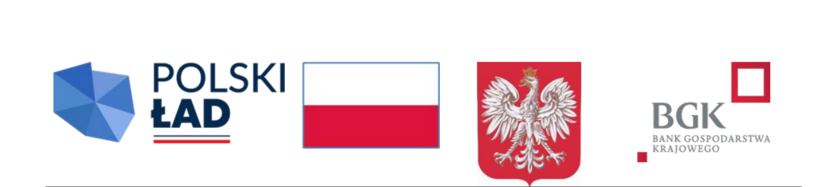 Logotypy: Polski Ład, Flaga Polska, Godło Polski, Bank Gospodarstwa Krajowego