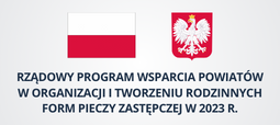 Grafika informacyjna z polską flagą po lewej stronie i białym orłem w koronie na czerwonym tle po prawej. Tekst: 