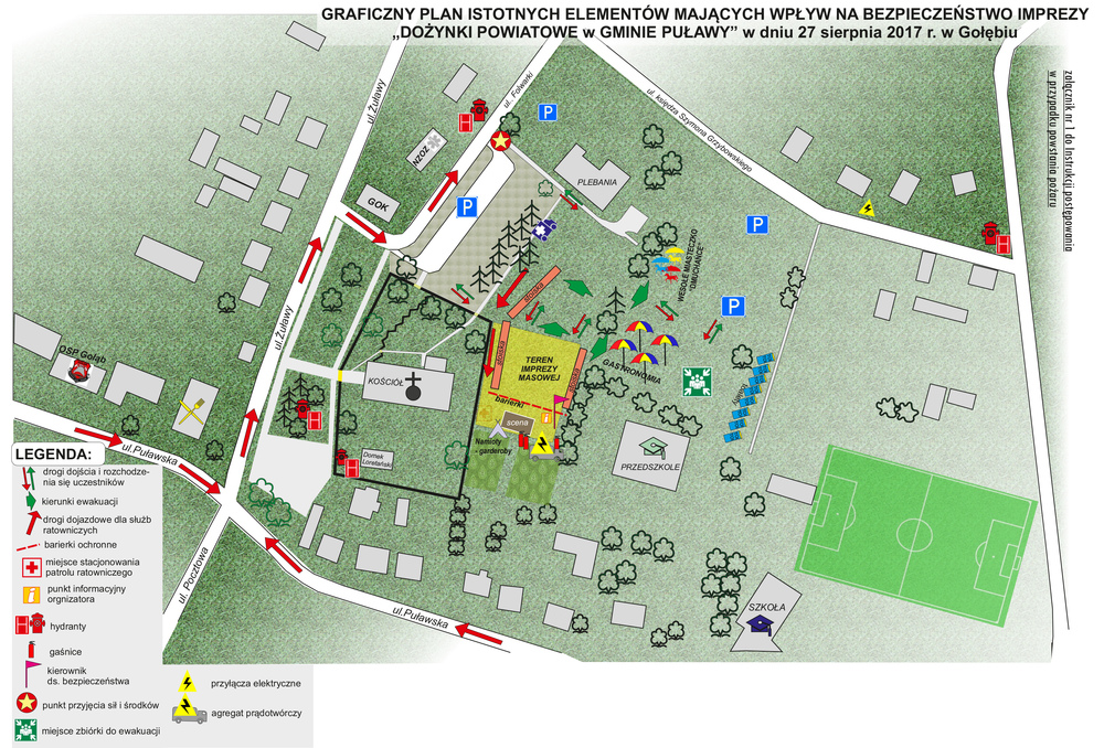 Plan Dożynek Powiatowych Gołąb 2017