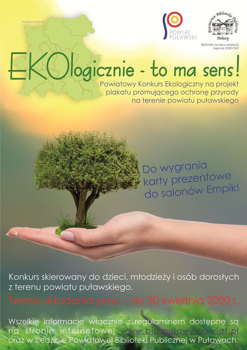 Plakat informujący o konkursie EKOlogicznie – to ma sens!