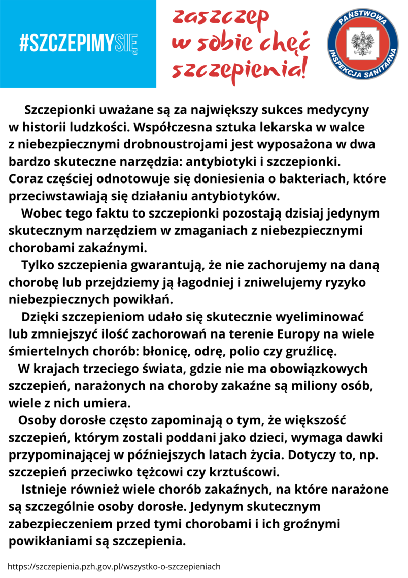 chęć szczepienia