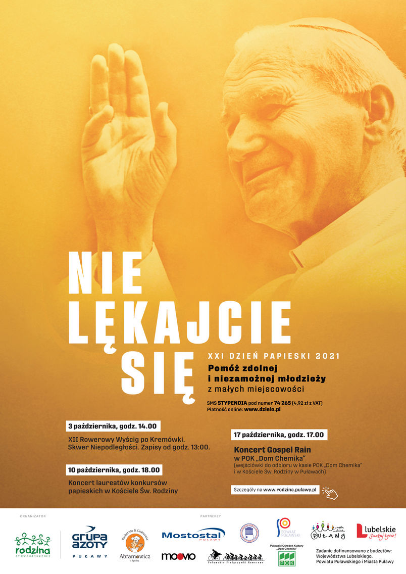 Nie lękajcie się! XXI Dzień Papieski. Plakat