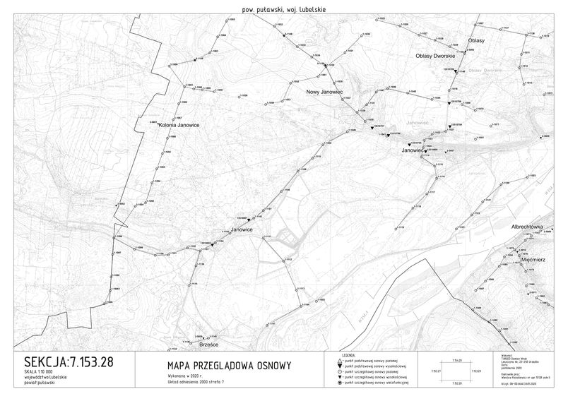 mapa poglądowa osnowy geodezyjnej