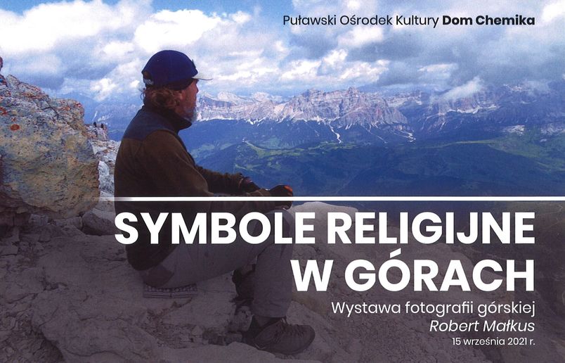 Symbole religijne w górach - człowiek na skałach