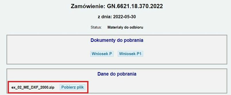 Po opłaceniu ,,online” mapa zostanie udostępniona automatycznie, natomiast w przypadku przesłania potwierdzenia opłaty mapę udostępnia pracownik.