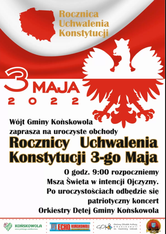 Uroczystości Święta Konstytucji 3 Maja w Końskowoli