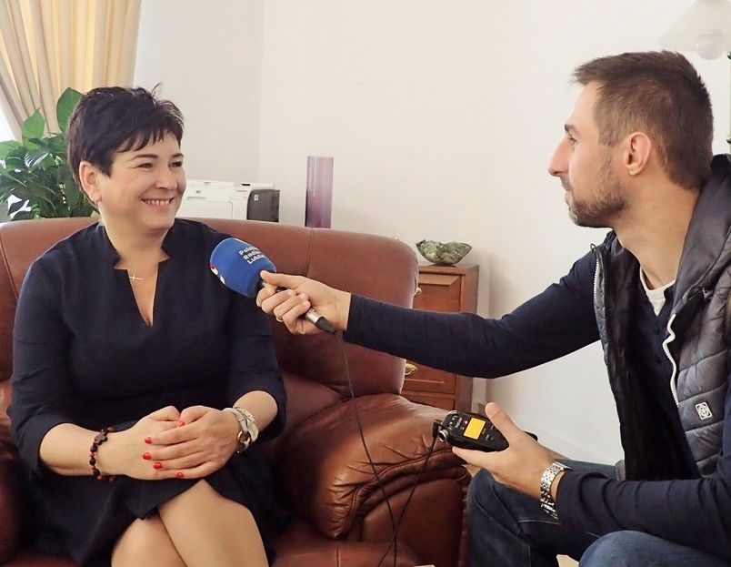 Starosta Danuta Smaga udziela wywiadu dla Radia Lublin