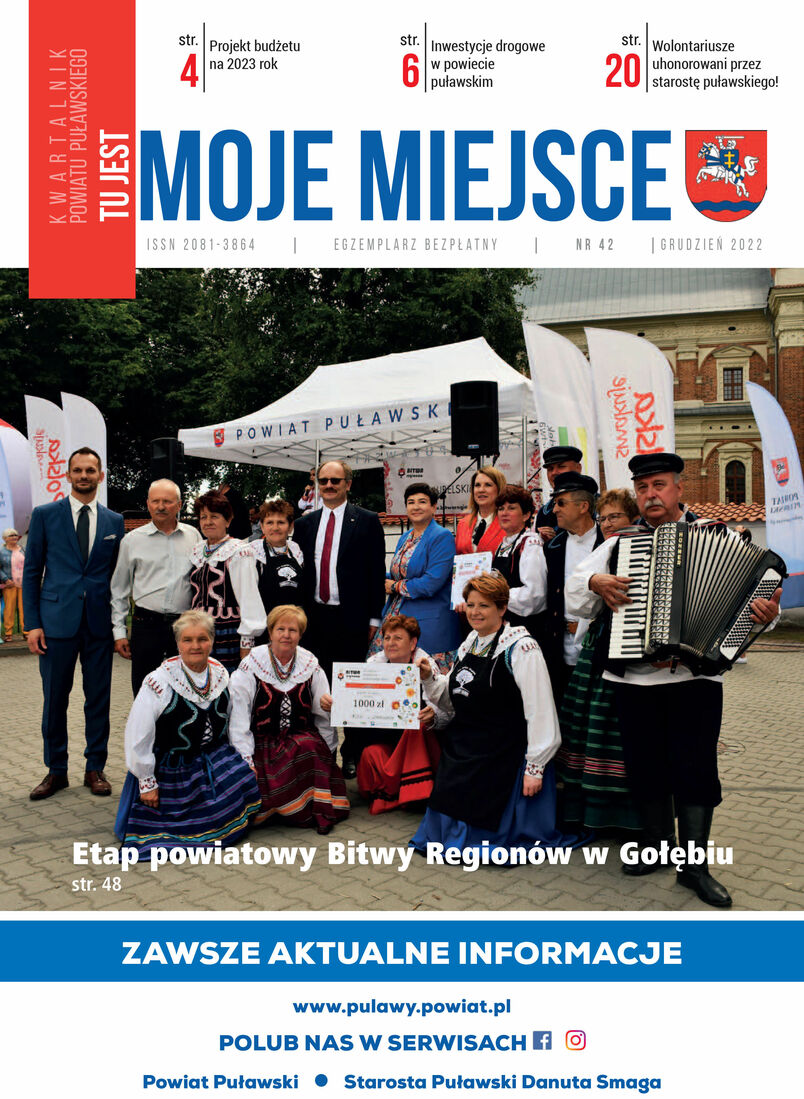 Okładka kwartalnika powiatu puławskiego Tu jest moje miejsce