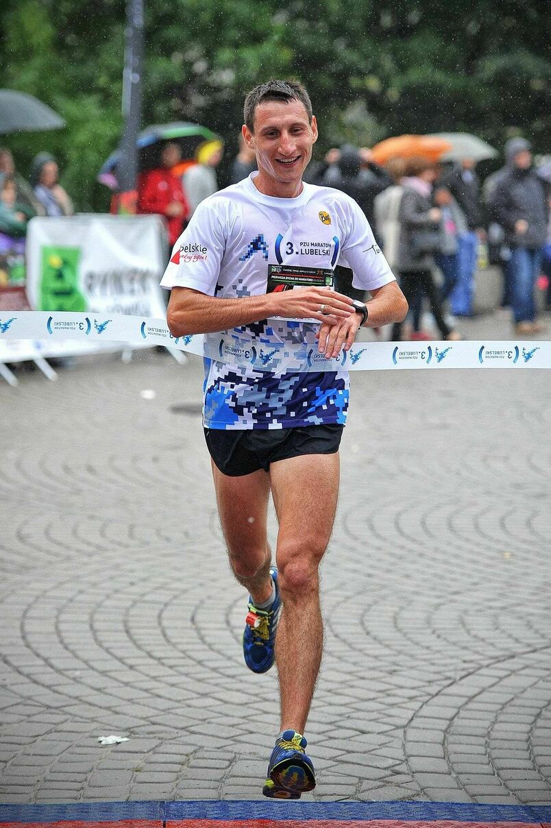 Andrzej Starżyński w trakcie biegu
