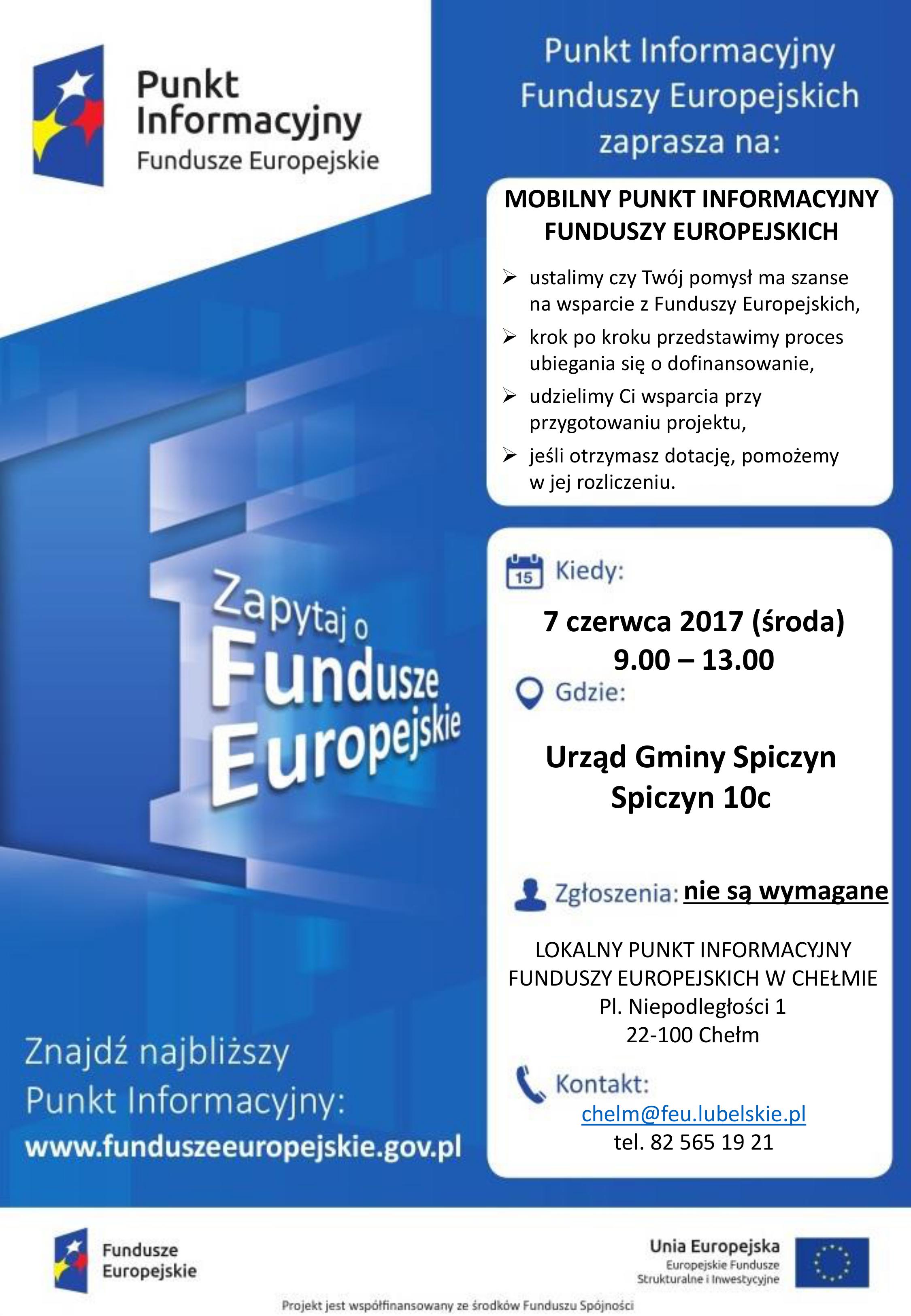 MOBILNY PUNKT INFORMACYJNY FUNDUSZY EUROPEJSKICH