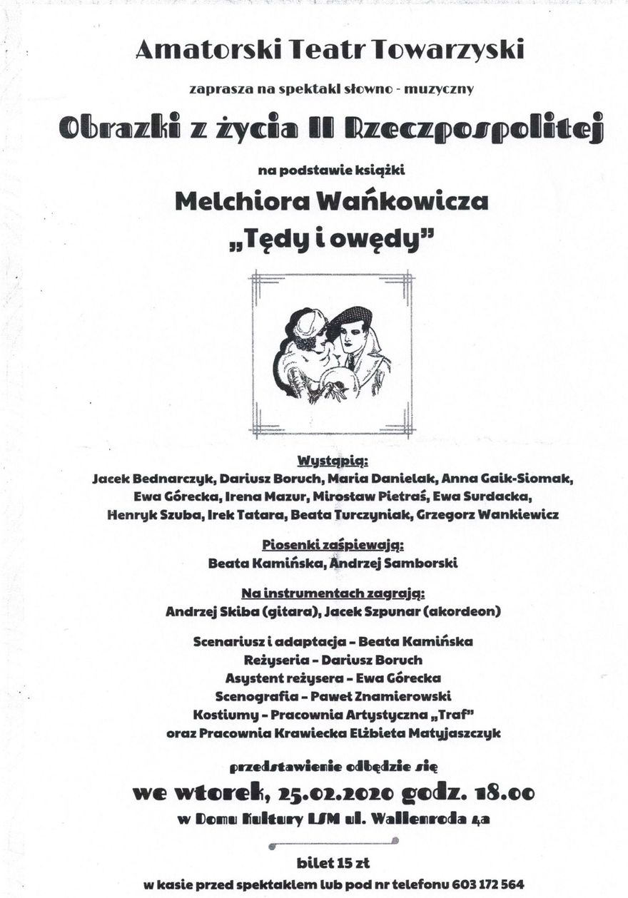 Plakat informacyjny - Obrazki z życia II Rzeczpospolitej