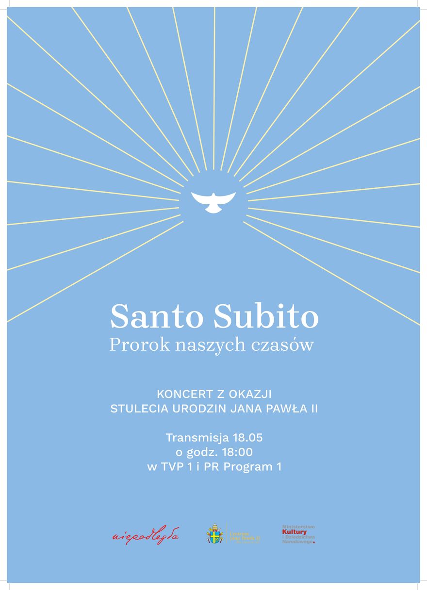 Plakat - Koncert z okazji setnej rocznicy urodzin Jana Pawła II