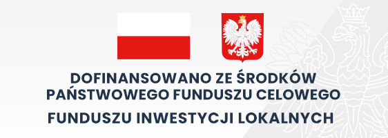 Godło i flaga Polski z napisem: