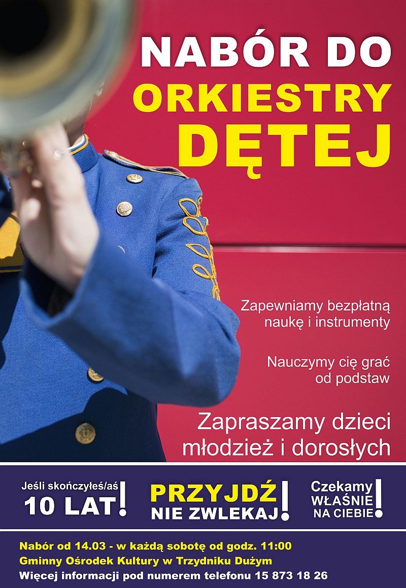 Plakat - Nabór do orkiestry dętej