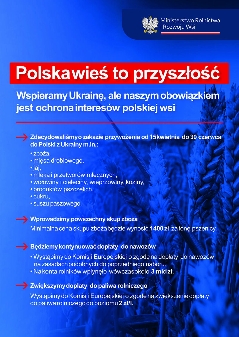 Plakat z informacjami z aktualności