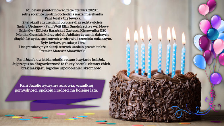 Setna rocznica urodzin Pani Józefy Czyżewskiej
