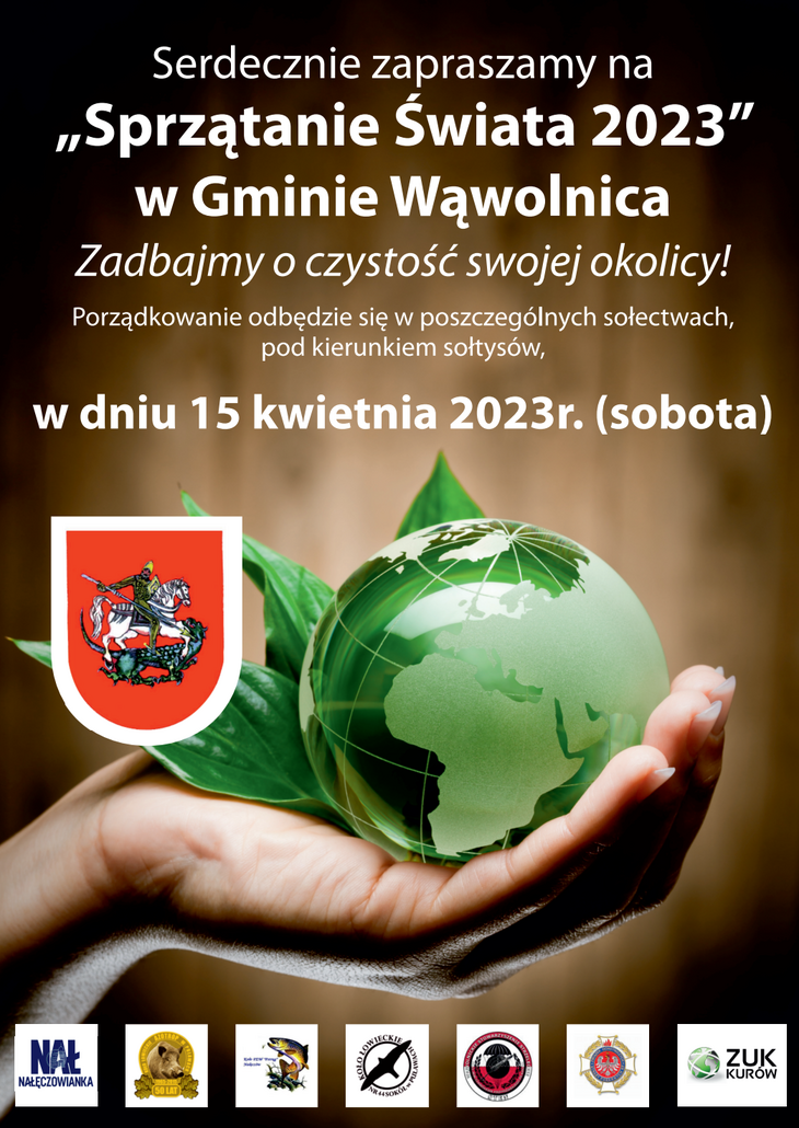 Plakat informujący o sprzątaniu