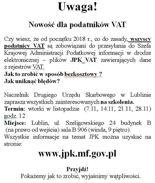 Nowość dla podatników VAT.