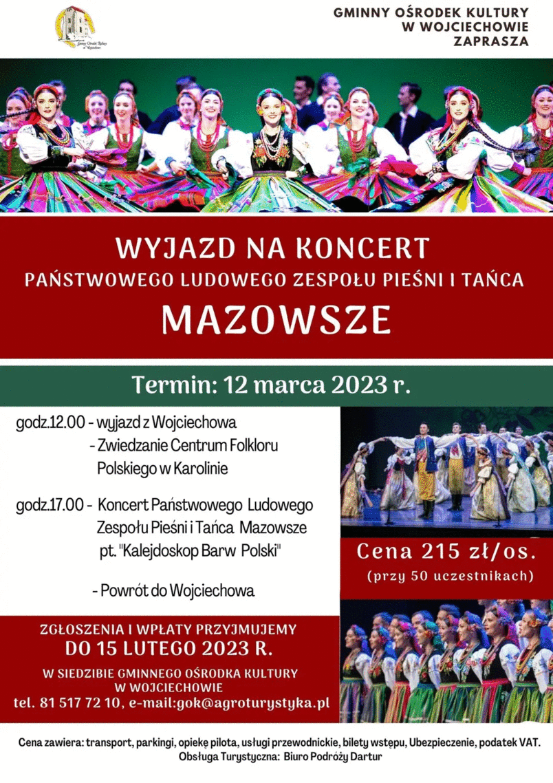 wyjazd na mazowsze plakat