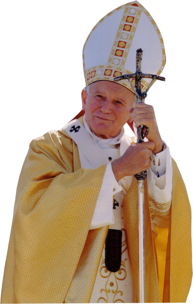 Grafika przedstawiająca Jana Pawła II