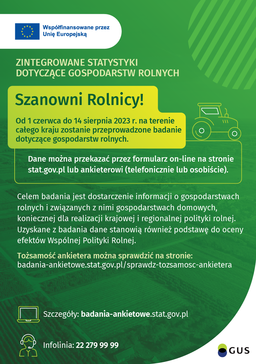 Plakat Badanie rolnicy