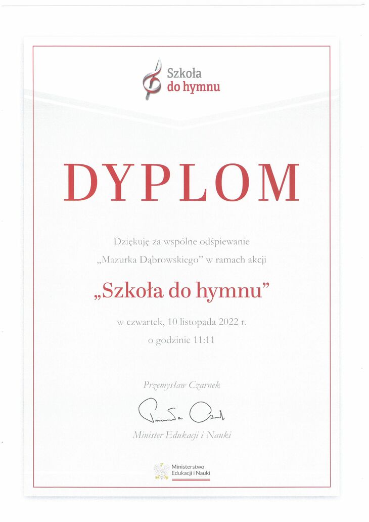 Akcja ,,Szkoła do hymnu''